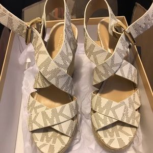 SOLD Authentic MK signature wedge sandals SOLD